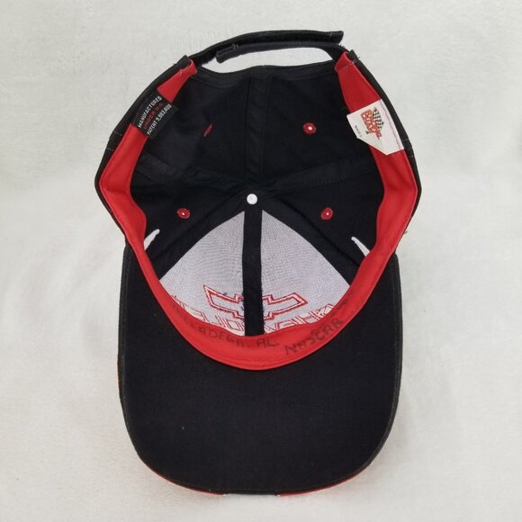✅VTG Chevrolet Racing Black OSFA Strapback Hat By Racing Champions Apparel 2004 - Picture 8 of 11